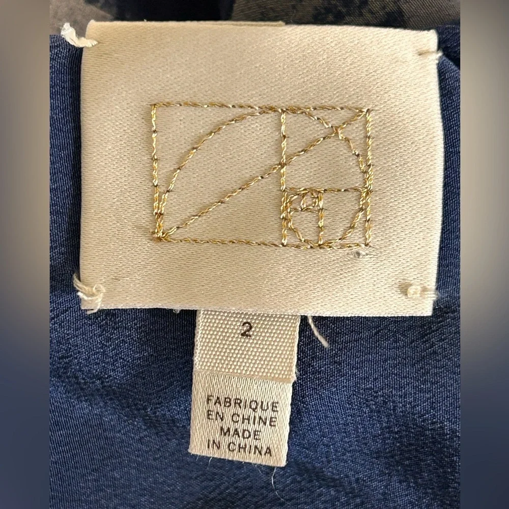 Anthro Golden Ratio Coquille Japonica
Watercolor Cowl Neck 100% Silk Dress 2 - Picture 2 of 8